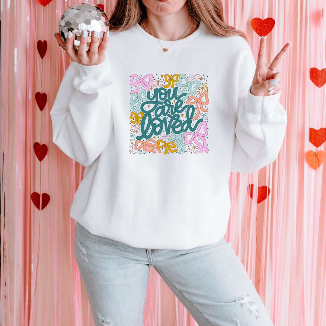 You Are Loved Valentines Printed Sweatshirt - My Store